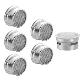 6Pcs 21mm Silver Stainless Steel Faucet Aerator Filter Replacement Parts Water Tap Aerators Insert Sink Aerators Flow Retrictor for Bathroom Kitchen Standard M22 and M24 Faucets Aerator