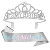 Padorul It’s my Birthday Silver Diamond Crown & Sash Set,