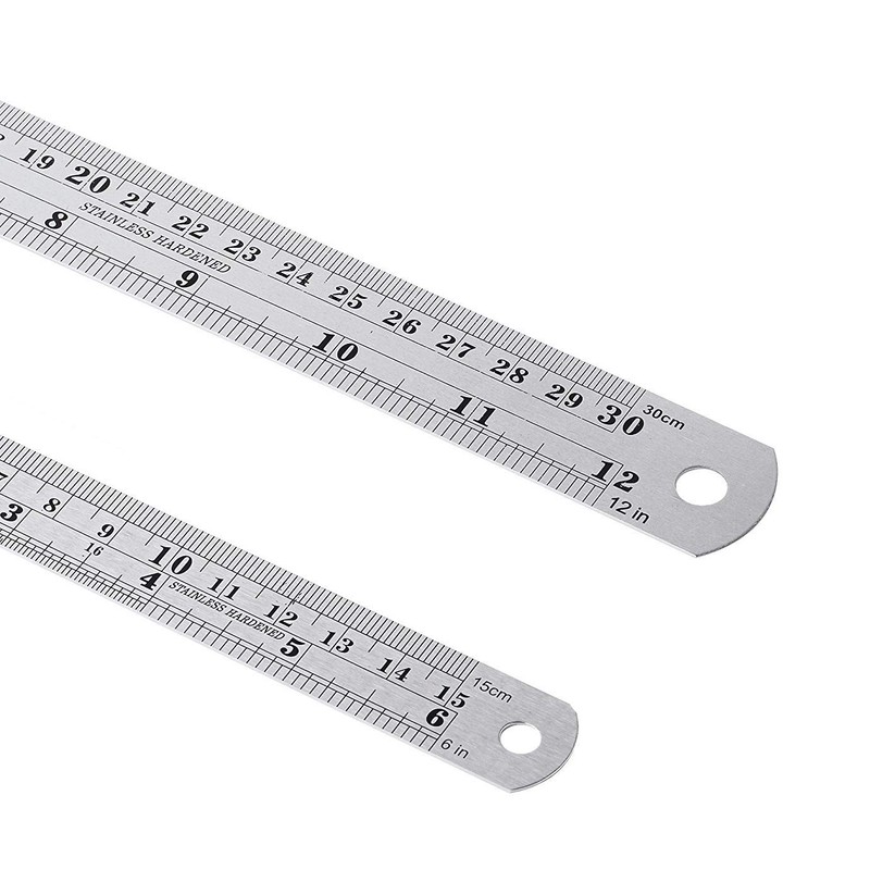 Stainless Steel Ruler 12 Inch and 6 Inch Metal Rule