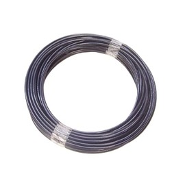 Vinyl Coated Stainless Steel Cable, Type 304 Stainless Steel with Clear and Black Vinyl Coatings, 3/64, 1/16, 3/32, 1/8, 3/16 Inch Diameter Flexible Cables (1/8” Black Coated to 3/16”, 50 ft)