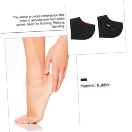 VILLFUL Rubber Heel Protective Sleeve Pads for Dry Cracked Heel Repair Moisturizing Gel Inserts for Comfort during Running Walking and Standing Foot Care and Discomfort
