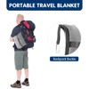 Travel Blanket and Pillow Set, 2-in-1 Blanket with Soft Pillowcase,