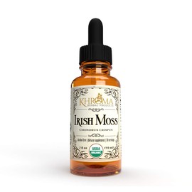 Organic Irish Moss - 2 oz in Glass Bottle - Khroma Herbal Products - Organic Sea Moss