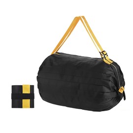 Reusable Shopping Bags, Foldable Grocery Storage Tote, Waterproof Oxford Cloth Duffle for shop, Large Durable Heavy Duty, Black