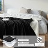 Tisancy Love Black Waterproof Bed Blanket, Throw Size XS 45''