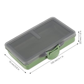 Alomejor 2Pcs Fishing Toolbox Mini PP Storage Box Case for Storage and Organization of Fishing Accessories(1 cell)