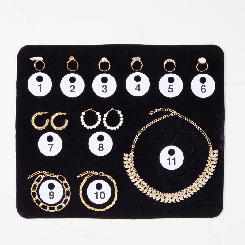 2 Sets of Round Numbered Tags 1-300, Double-Sided Plastic Coat
