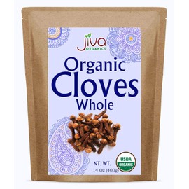 Jiva Organic Cloves Whole 14 Ounce Bulk Bag - Non-GMO, Keto Friendly, Non Irradiated - Organic Dried Clove Buds Bulk