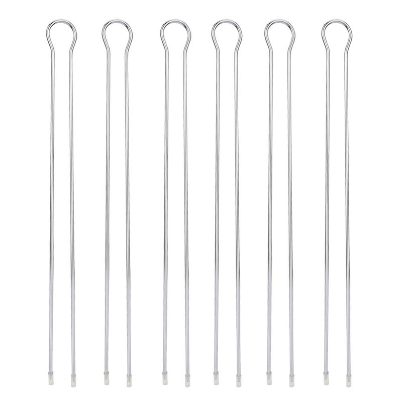 12 Skewers BBQ Supplies Chicken Wing Grilling Rails Holder Skewer