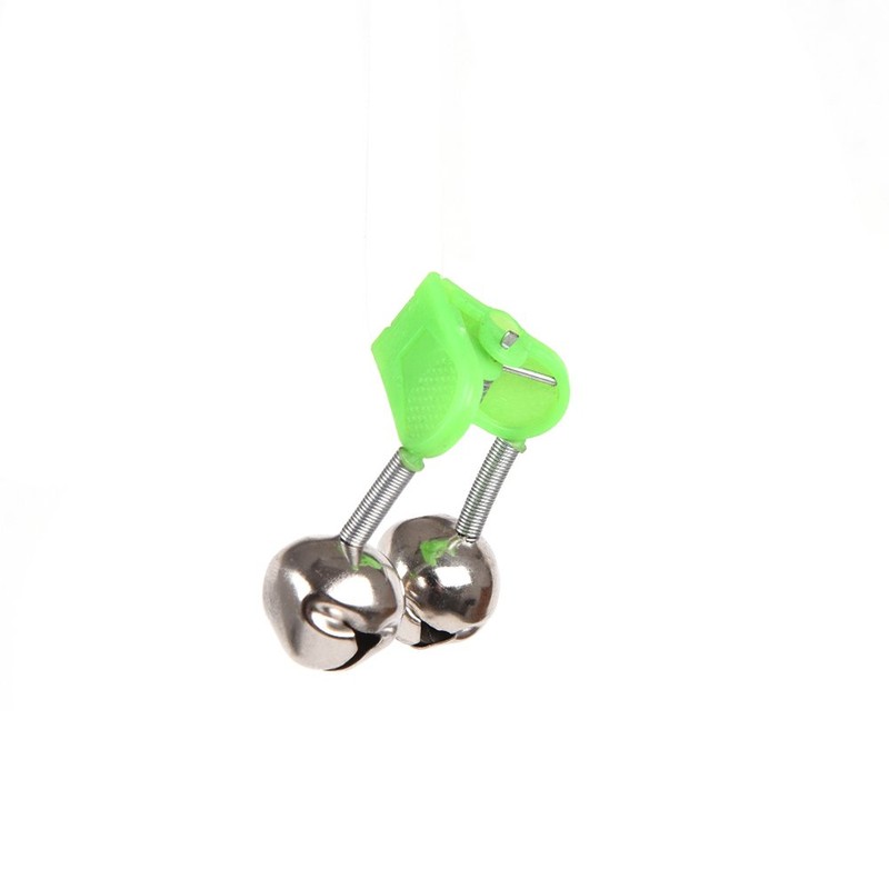 50Pcs 4.5cm Outdoor Twin Bells Ring Fishing Rod Clamp Bite