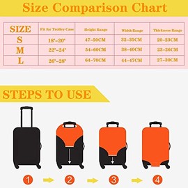 Funda Maleta Elástica Protector Cubierta Equipaje Viaje,Equipaje elástico Maleta Funda Protectora Lavable Cubierta de Equipaje,Funda Protectora Cabe 1