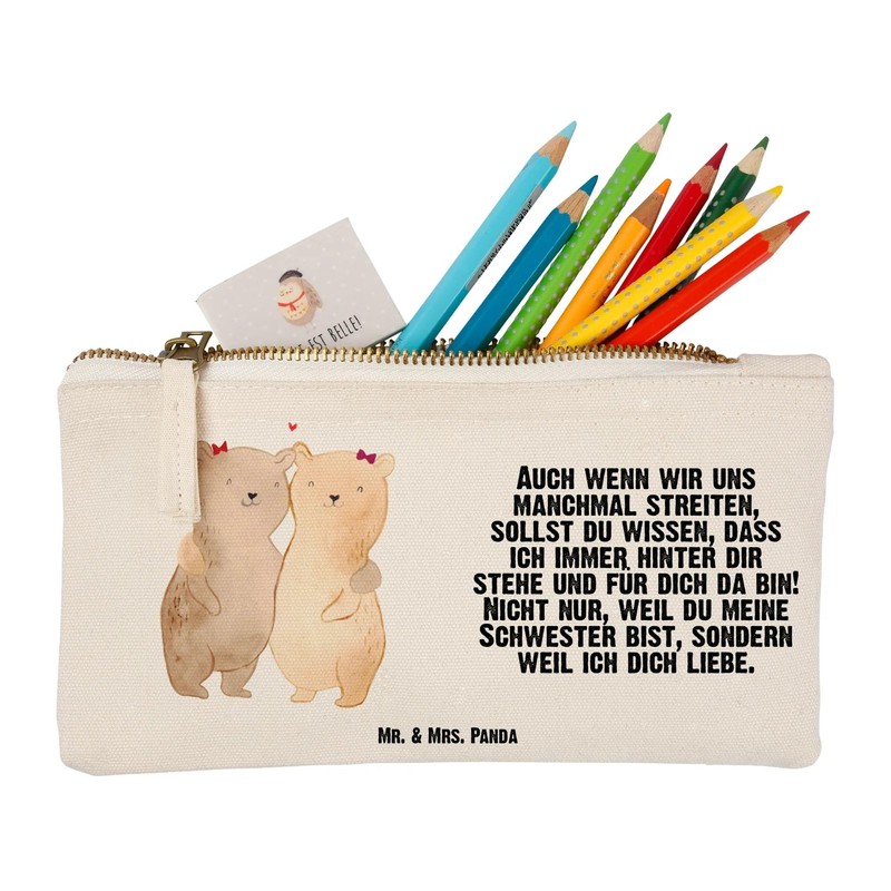 Mr. & Mrs. Panda Make-Up Bag Bear Sisters, White, Hand