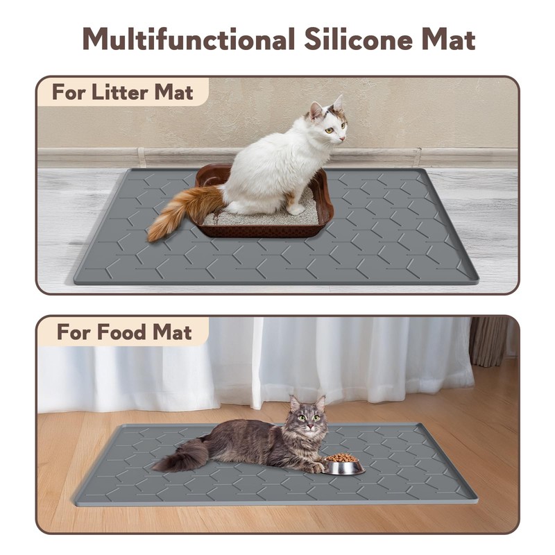 Garoopion Cat Litter Box Mat, Large 34" X 22" Cat