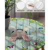 Spring Easter Rabbit Tail Round Fitted Table Cover for Dining