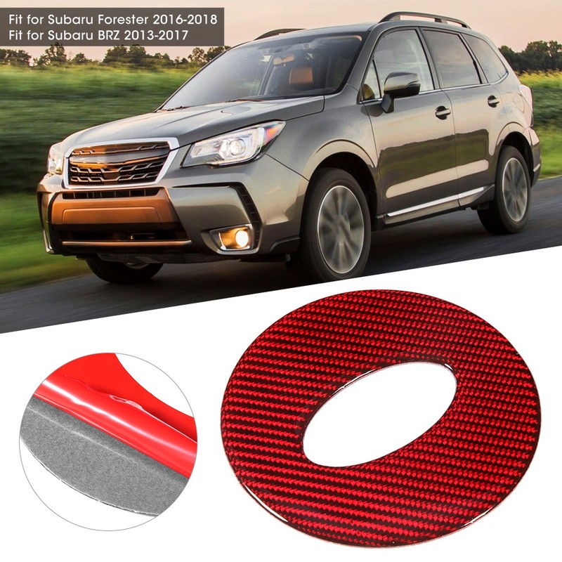 Left Hand Drive Carbon Fiber Interior Steering Wheel Sticker Trim