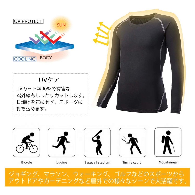 Nesseo Kids Compression Wear, Sports Inner Shirt, Tights, Top and