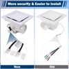 FEITON Square Bathroom Exhaust Fan with LED Light, 110 CFM