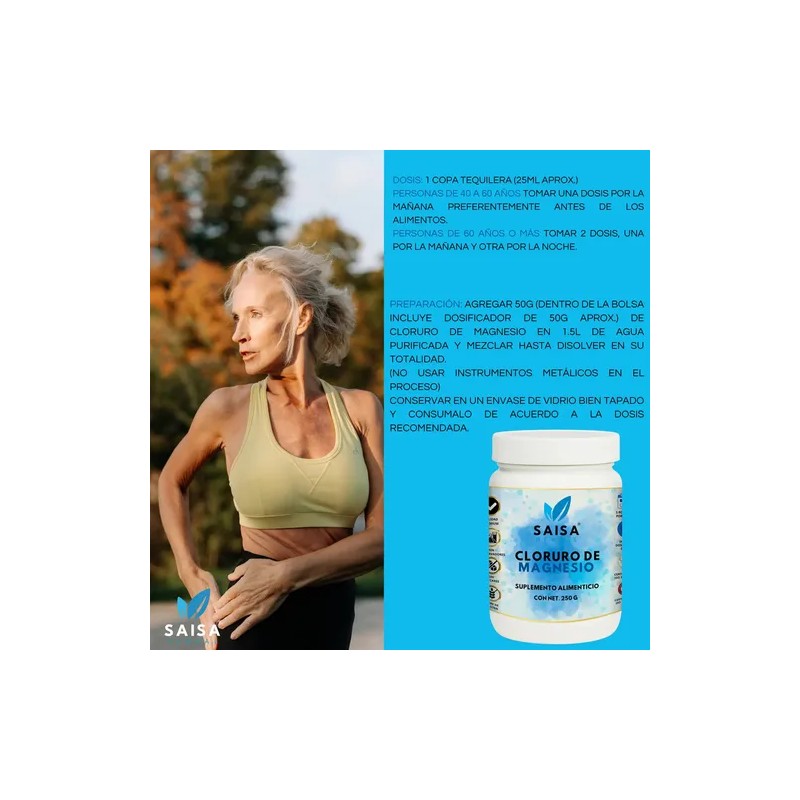 Cloruro Magnesio Usp 250 Saisa Herbal Sabor Amargo