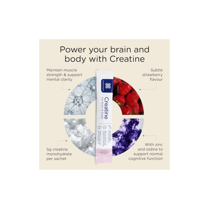 Healthspan Creatine for Brain & Body (30 Sachets) | Power