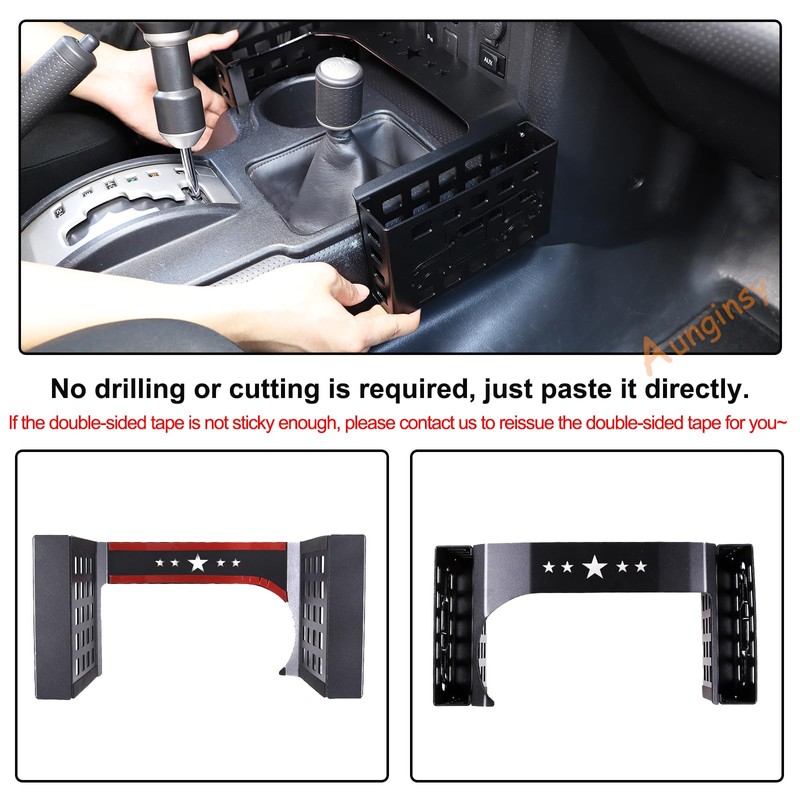 Aunginsy Center Console Gear Storage Box Basket Fit Toyot@a FJ