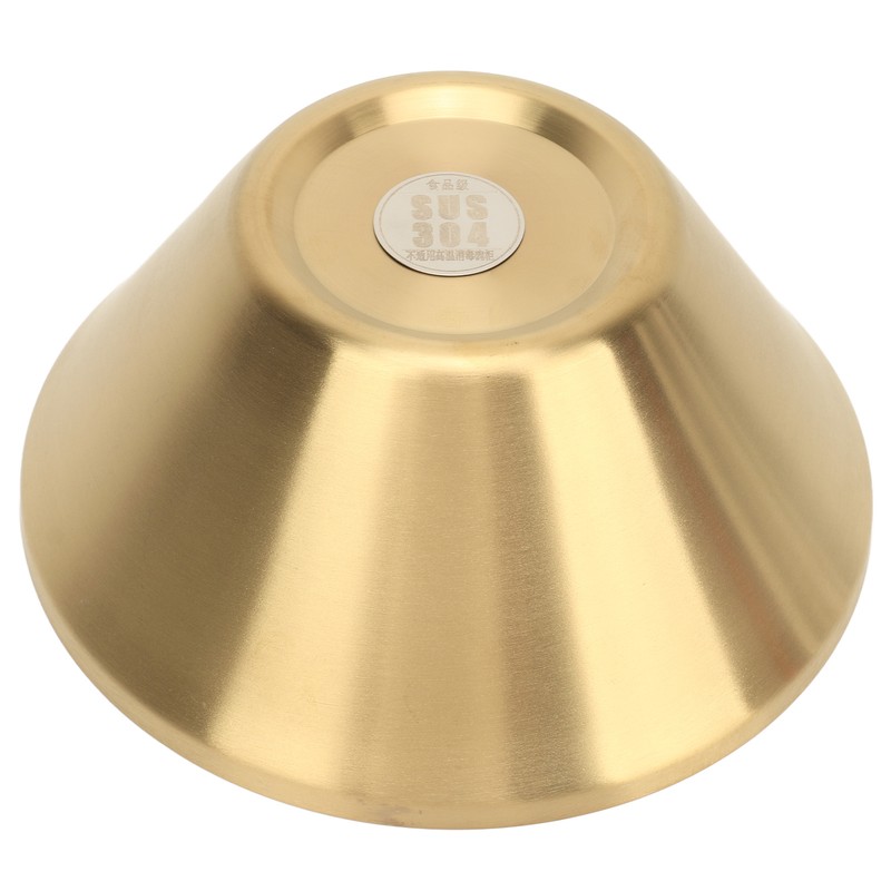 Stainless Steel Salad Bowls Gold Double Layer Exquisite Decorative Gold