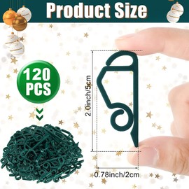 HIQE-FL Pack of 120 Gutter Hooks, Gutter Fairy Lights, Fairy Lights Holder, Attachment for Fairy Lights, Fairy Lights Holder, Gutter for Christmas, Outdoor, Decorative Lights