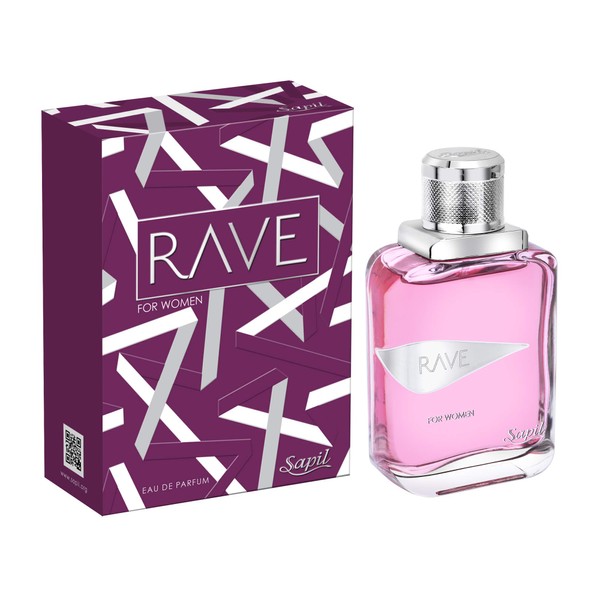 Sapil Perfumes “Rave for Women” – Long-lasting, enticing scent for every day from Dubai – Sweet Fruity Floral scent – EDP spray fragrance – 3.4 Oz (100 ml).
