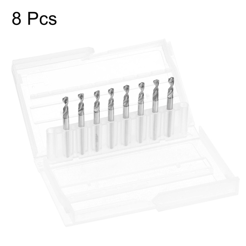 sourcing map PCB Drill Bits 3 mm Carbide Spiral Flute