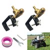 2PCS Boomless Spray Nozzle,#10#12 Orifices Brass Boomless Broadcast Nozzle for