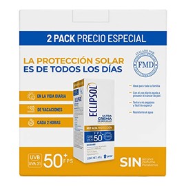 Eclipsol - Ultra Crema FPS 50+ de Bolsillo, Protector Solar, 2 Pzas 60 g