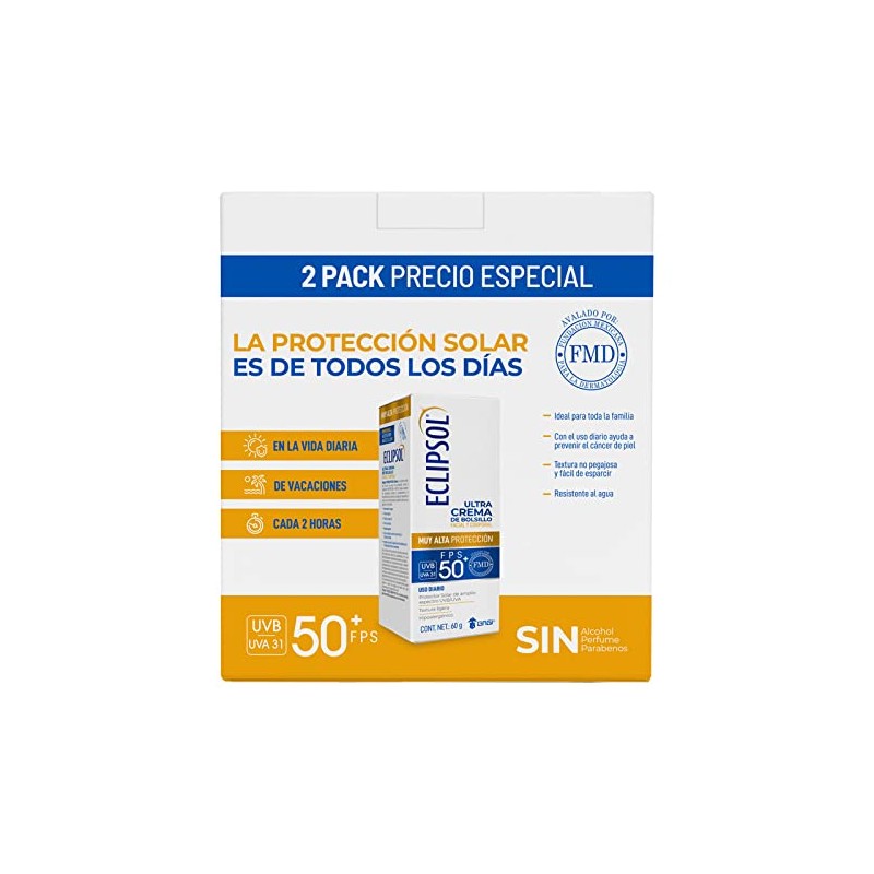 Eclipsol - Ultra Crema FPS 50+ de Bolsillo, Protector Solar,