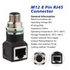 Lonlonty M12 8 Pin Male to RJ45 Male A Code
