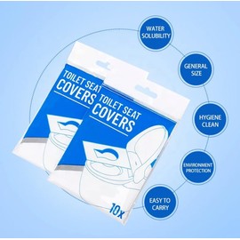 MJdesignandtrends Toilet Seat Covers 100PCS (10PACKS) disposable travel - Disposable and Biodegradable - Toilet seat Cushions Covers are a must have for Potty training camping accessories Travel