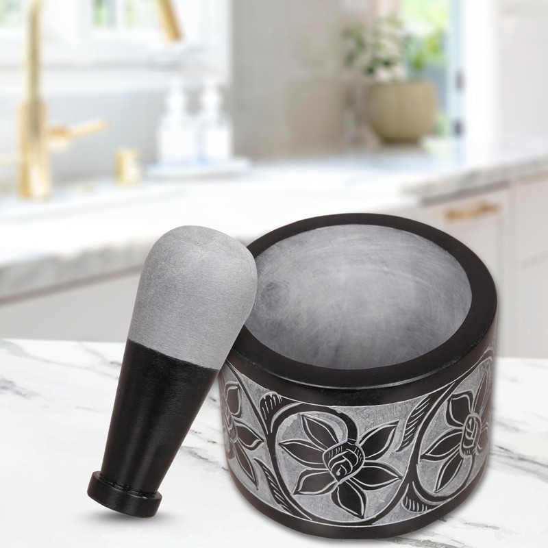 Divit Shilp Mortar and Pestle, Made of Heavy Duty Polished