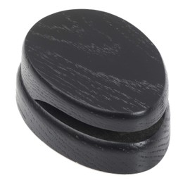 Amish Wood Marble Towel Holder Wall Mounted Adhesive Bathroom Kitchen RV Cabin Hooks Rack Towels (Black)