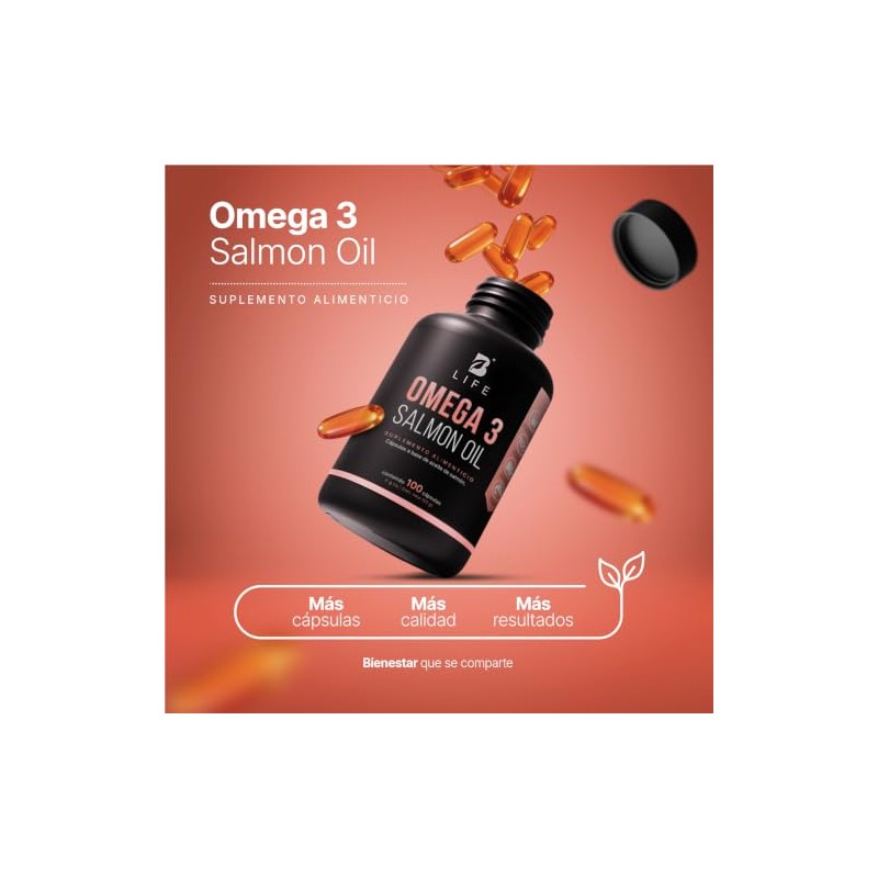 B Life Omega 3 Aceite Puro de Salmón 100 cápsulas