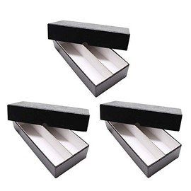 Guardhouse 10 ½" Double Row Heavy Duty Storage Box for 2" Paper and Plastic Coin Holders Black 3 Pack
