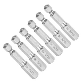 CoCud Hex Head Wrench Bit, 5/16" Hex Head 1/4" Hex Shank 2" Long, S2 Alloy Steel Screwdriver Bit - (Applications: for Electric Drill), 6-Pieces