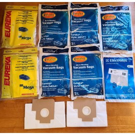 Eureka 2 Eureka & 5 Envirocare sets of 3 Vacuum Cleaner Bags, Eureka EF1 Motor Filter +