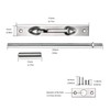 TOGU 2 Pack Lever Extension Flush Bolt Latch Slide Bolt