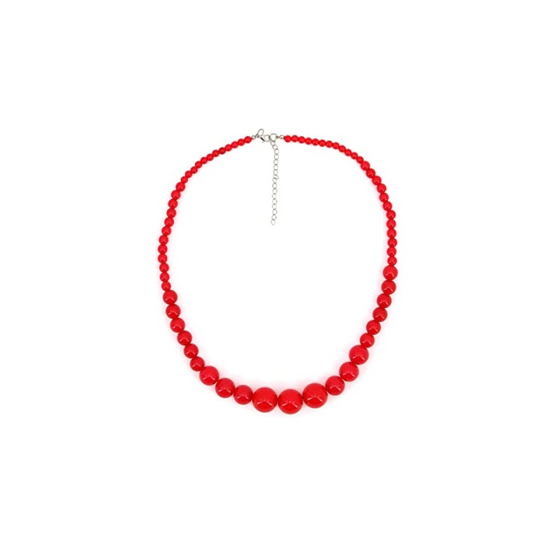 Horror-Shop Red Plastic Pearl Necklace