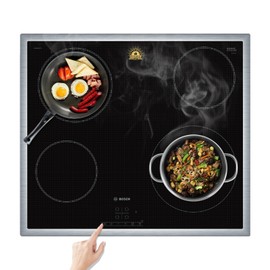 KR KITCHENRAKU Large Induction Cooktop Protector Mat 21.2x35.4 Inch,Translucent (Magnetic) Stove Top Cover for Electric Stove, Silicone Stove Mat for Glass Top Stove,Glass Top Stove Cover (L8SICT9)