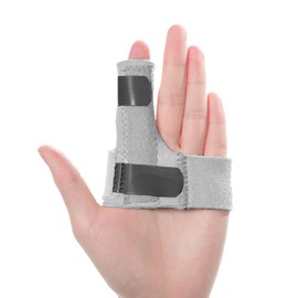 Sumifun Finger Brace, Trigger Finger Splint for Index Middle Ring Pinky Finger Arthritis Pain, Tendon Injury, Broken Mallet Finger Stabilizer Supports for Dislocated Knuckle Immobilizer Wrap,Grey