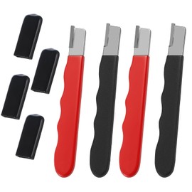 4Pcs Garden Tool Blade Sharpener, Pocket Blade Sharpener for Garden Tools Multipurpose Usage Knife Sharpeners for Pruning Shears, Hedge Scissors, Clippers, Pocket Knives, and More (2, Red+Black)