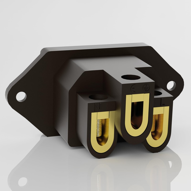 Monosaudio Gold Plated AC Power Socket 250V 10A IEC 320