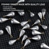 Dr.Fish 30 Pack Bass Casting Sinker Weights Lead Bell Drop