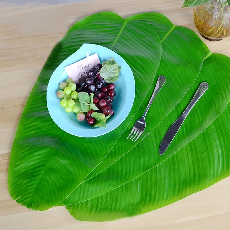 Artificial Tropical Banana Leaves Hawaiian Luau Party Jungle Beach Theme