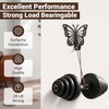 Zckjnoi 6 Pack Butterfly Wall Hooks, Decorative Black Metal Butterfly