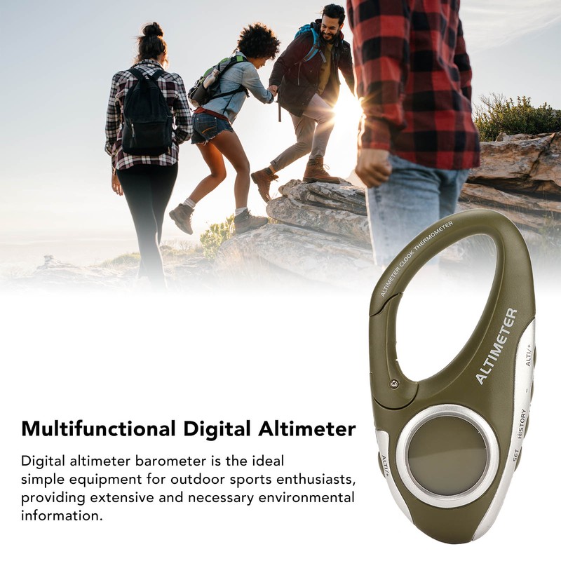 Multifunctional Digital Altimeter Backlight LCD Screen Electronic Barometer with Weather