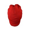 NYFASHION101 Unisex Plain Blank Long Knitted Cuff Beanie Cap, Red